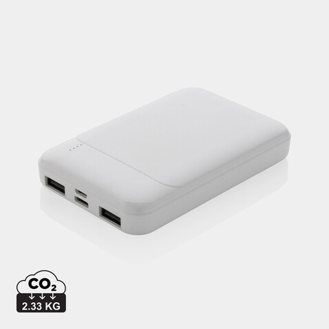 5.000mAh Powerbank aus RCS recyceltem Kunststoff weiß bedrucken, Art.-Nr. P322.613 5.000mAh Powerbank aus RCS recyceltem Kunststoff weiß bedrucken, Art.-Nr. P322.613