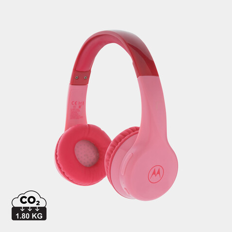Motorola JR 300 kids wireless safety headphone rosa bedrucken, Art.-Nr. P329.554 Motorola JR 300 kids wireless safety headphone rosa bedrucken, Art.-Nr. P329.554