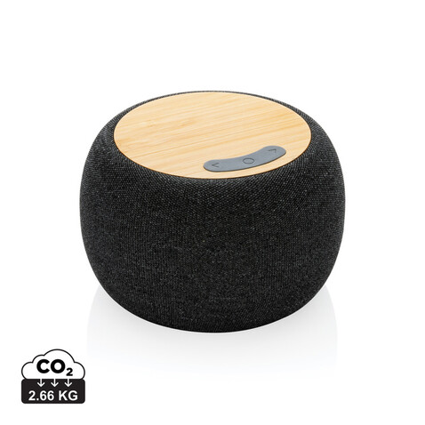 5W Lautsprecher aus RCS rPlastik/PET & Bambus anthrazit bedrucken, Art.-Nr. P329.949 5W Lautsprecher aus RCS rPlastik/PET & Bambus anthrazit bedrucken, Art.-Nr. P329.949