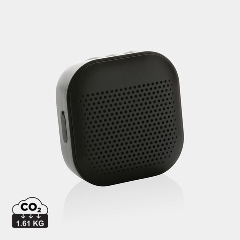 Soundbox 3W Lautsprecher aus RCS recyceltem Kunststoff schwarz bedrucken, Art.-Nr. P329.971 Soundbox 3W Lautsprecher aus RCS recyceltem Kunststoff schwarz bedrucken, Art.-Nr. P329.971