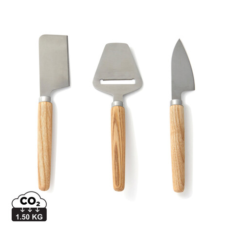 VINGA Retro Käse-Set braun bedrucken, Art.-Nr. 10223 VINGA Retro Käse-Set braun bedrucken, Art.-Nr. 10223