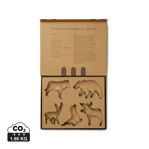 VINGA Nordic Big 5-tlg. Ausstechformen-Set grau bedrucken, Art.-Nr. V261012 VINGA Nordic Big 5-tlg. Ausstechformen-Set grau bedrucken, Art.-Nr. V261012