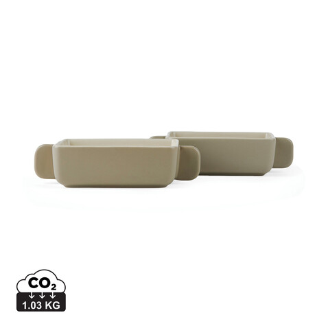 VINGA Monte Neu Mini-Schale 2er Set grau bedrucken, Art.-Nr. V270032 VINGA Monte Neu Mini-Schale 2er Set grau bedrucken, Art.-Nr. V270032