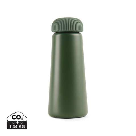 VINGA Erie 450ml Vakuumflasche aus RCS recyceltem Stahl grün bedrucken, Art.-Nr. V430017