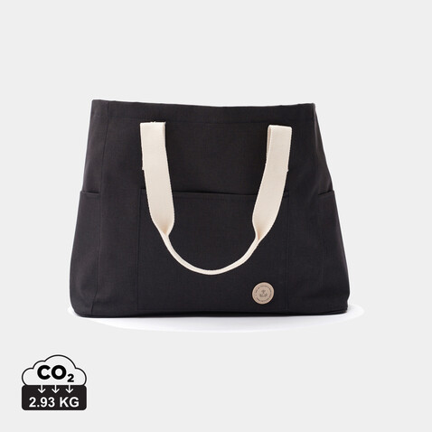 VINGA Sortino Strandtasche schwarz bedrucken, Art.-Nr. 51333