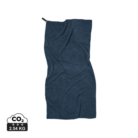 VINGA GRS rPET Active Dry Handtuch 140x70 blau bedrucken, Art.-Nr. 60026 VINGA GRS rPET Active Dry Handtuch 140x70 blau bedrucken, Art.-Nr. 60026