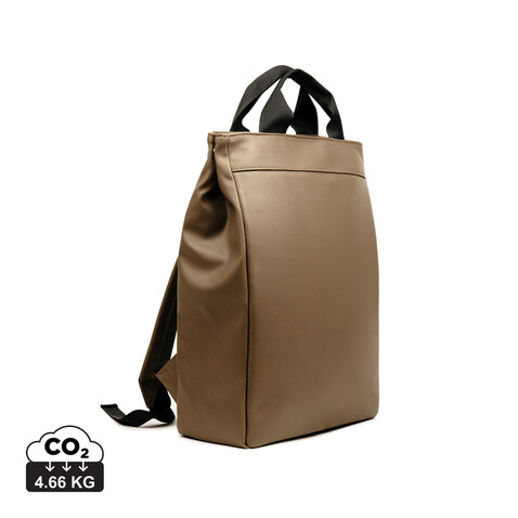 VINGA Bermond Rucksack aus RCS recyceltem PU braun bedrucken, Art.-Nr. V703009 VINGA Bermond Rucksack aus RCS recyceltem PU braun bedrucken, Art.-Nr. V703009