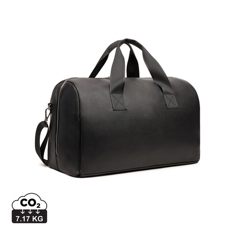 VINGA Bermond Wochenendtasche aus RCS recyceltem PU schwarz bedrucken, Art.-Nr. V707001 VINGA Bermond Wochenendtasche aus RCS recyceltem PU schwarz bedrucken, Art.-Nr. V707001