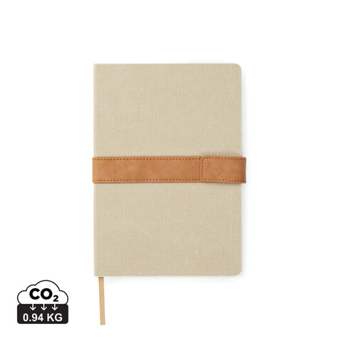 VINGA Bosler Notizbuch aus RCS recyceltem Papier beige bedrucken, Art.-Nr. V773309 VINGA Bosler Notizbuch aus RCS recyceltem Papier beige bedrucken, Art.-Nr. V773309