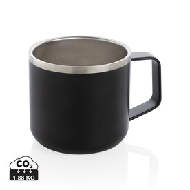 Stainless-Steel Camping-Tasse schwarz bedrucken, Art.-Nr. P432.441