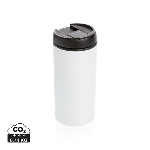 Metro Becher Becher aus RCS recyceltem Stainless-Steel weiß bedrucken, Art.-Nr. P435.043
