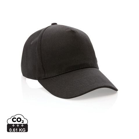 Impact 5 Panel Kappe aus 280gr rCotton mit AWARE™ Tracer schwarz bedrucken, Art.-Nr. P453.311 Impact 5 Panel Kappe aus 280gr rCotton mit AWARE™ Tracer schwarz bedrucken, Art.-Nr. P453.311