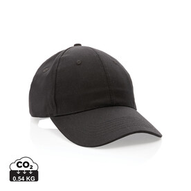 Impact 6 Panel Kappe aus 190gr rCotton mit AWARE™ Tracer schwarz bedrucken, Art.-Nr. P453.321