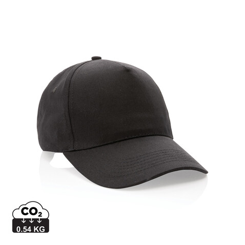 Impact 5 Panel Kappe aus 190gr rCotton mit AWARE™ Tracer schwarz bedrucken, Art.-Nr. P453.331 Impact 5 Panel Kappe aus 190gr rCotton mit AWARE™ Tracer schwarz bedrucken, Art.-Nr. P453.331
