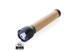 Lucid 5W Taschenlampe aus RCS recyceltem Kunststoff &amp;amp; Bambus bedrucken, Art.-Nr. P513.79