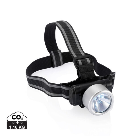 Everest Kopflampe silber, schwarz bedrucken, Art.-Nr. P518.020 Everest Kopflampe silber, schwarz bedrucken, Art.-Nr. P518.020