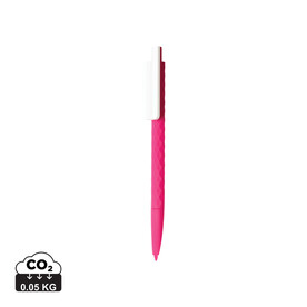 X3-Stift mit Smooth-Touch rosa, weiß bedrucken, Art.-Nr. P610.960