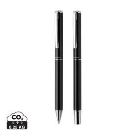 Swiss Peak Cedar Stifte-Set aus RCS recyceltem Aluminium schwarz bedrucken, Art.-Nr. P611.161