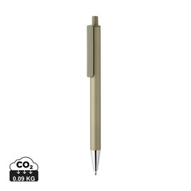 Amisk Stift aus RCS-zertifiziert recyceltem Aluminium grün bedrucken, Art.-Nr. P611.177