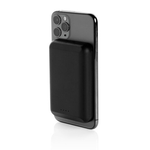 Magnetische 5.000 mAh Wireless Powerbank schwarz bedrucken, Art.-Nr. P322.281 Magnetische 5.000 mAh Wireless Powerbank schwarz bedrucken, Art.-Nr. P322.281