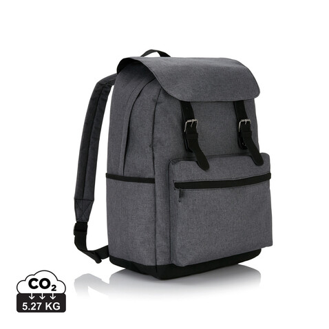 Laptop Rucksack mit magnetischen Schnallenverschlüssen grau bedrucken, Art.-Nr. P706.142 Laptop Rucksack mit magnetischen Schnallenverschlüssen grau bedrucken, Art.-Nr. P706.142