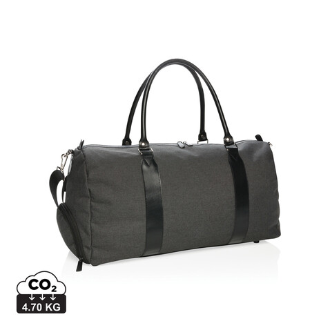 Wochenendtasche mit USB A-Ausgang schwarz bedrucken, Art.-Nr. P707.051 Wochenendtasche mit USB A-Ausgang schwarz bedrucken, Art.-Nr. P707.051