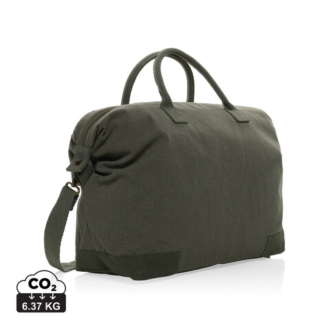 Kezar AWARE™ 500g/m² Wochenendtasche aus recyceltem Canvas grün bedrucken, Art.-Nr. P707.177 Kezar AWARE™ 500g/m² Wochenendtasche aus recyceltem Canvas grün bedrucken, Art.-Nr. P707.177