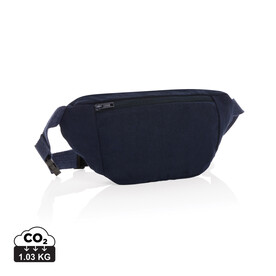 Impact Aware™ 285g/m² ungefärbte rCanvas-Gürteltasche navy blau bedrucken, Art.-Nr. P730.075