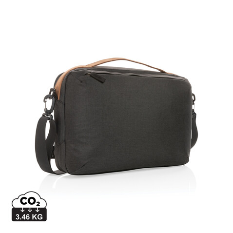 Impact AWARE™ 300D Two-Tone Deluxe 15.6" Laptop-Tasche schwarz bedrucken, Art.-Nr. P732.181