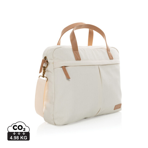 Impact AWARE™ 16 oz. rCanvas Laptop-Tasche off white bedrucken, Art.-Nr. P760.230 Impact AWARE™ 16 oz. rCanvas Laptop-Tasche off white bedrucken, Art.-Nr. P760.230