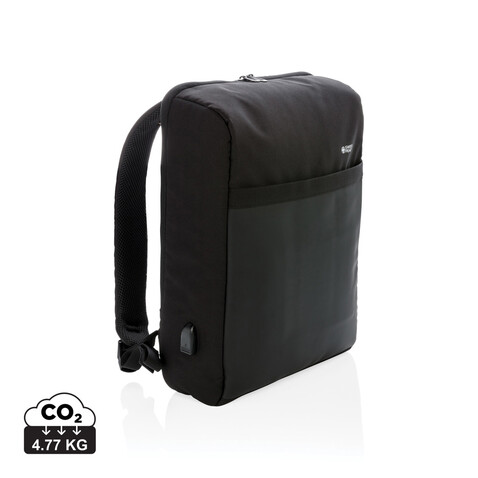 Swiss Peak 15" Anti-Diebstahl RFID & USB Rucksack schwarz bedrucken, Art.-Nr. P762.371 Swiss Peak 15" Anti-Diebstahl RFID & USB Rucksack schwarz bedrucken, Art.-Nr. P762.371