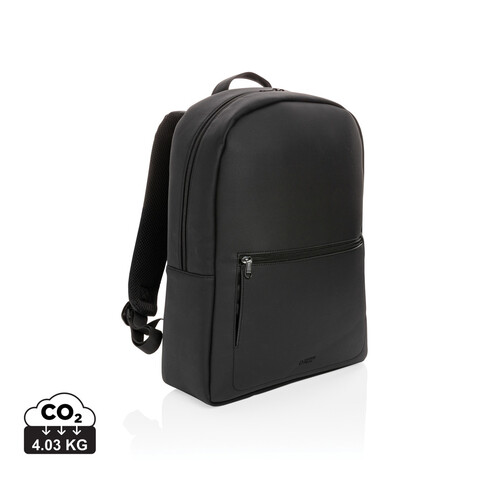 Swiss Peak Deluxe PU Laptop-Rucksack, PVC-frei schwarz bedrucken, Art.-Nr. P762.561 Swiss Peak Deluxe PU Laptop-Rucksack, PVC-frei schwarz bedrucken, Art.-Nr. P762.561