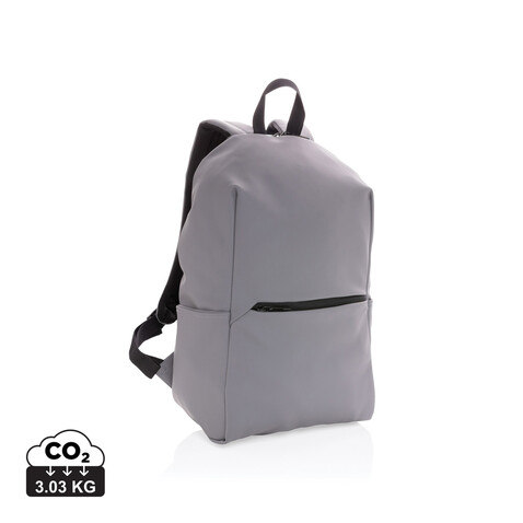 Schicker PU 15.6" Laptop-Rucksack grau bedrucken, Art.-Nr. P762.572 Schicker PU 15.6" Laptop-Rucksack grau bedrucken, Art.-Nr. P762.572