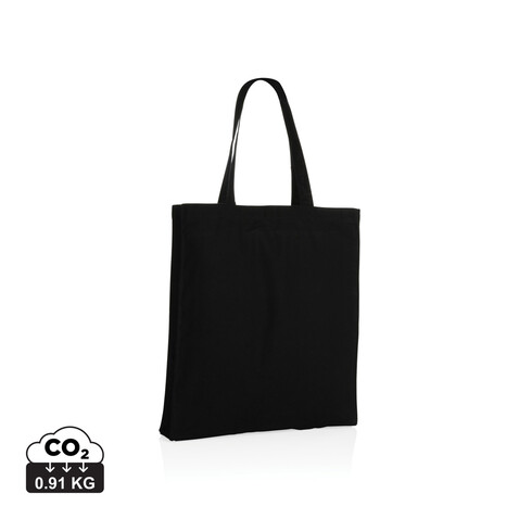 Impact AWARE™ recycelte Baumwolltasche 145gr mit Boden schwarz bedrucken, Art.-Nr. P762.641 Impact AWARE™ recycelte Baumwolltasche 145gr mit Boden schwarz bedrucken, Art.-Nr. P762.641