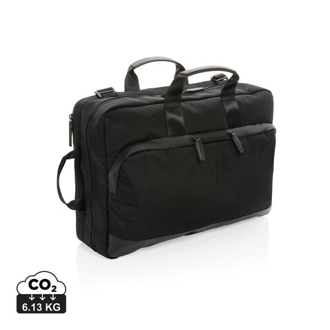 Swiss Peak AWARE™ Executive 2-in-1 Laptop-Rucksack schwarz bedrucken, Art.-Nr. P762.711 Swiss Peak AWARE™ Executive 2-in-1 Laptop-Rucksack schwarz bedrucken, Art.-Nr. P762.711