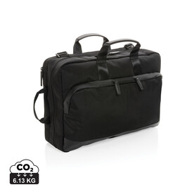 Swiss Peak AWARE™ Executive 2-in-1 Laptop-Rucksack schwarz bedrucken, Art.-Nr. P762.711