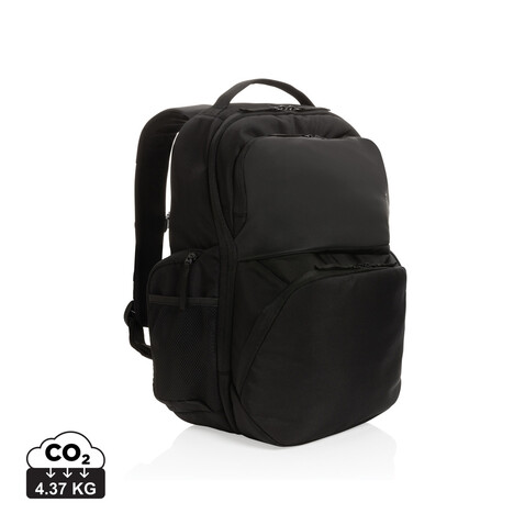 Swiss Peak AWARE™ RPET 15,6 Zoll Pendler-Rucksack schwarz bedrucken, Art.-Nr. P762.781
