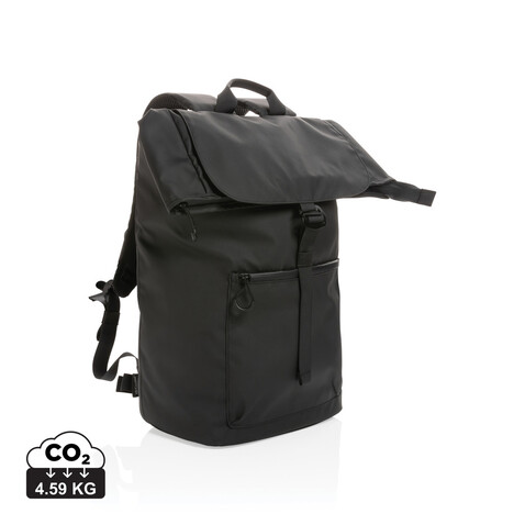 Impact AWARE™ RPET wasserabweisender 15.6" Laptop-Rucksack schwarz bedrucken, Art.-Nr. P762.901 Impact AWARE™ RPET wasserabweisender 15.6" Laptop-Rucksack schwarz bedrucken, Art.-Nr. P762.901