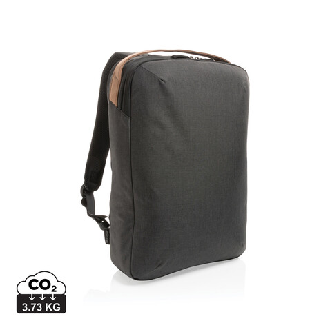Impact AWARE™ 300D Two-Tone Deluxe 15.6" Laptop-Rucksack schwarz bedrucken, Art.-Nr. P762.911 Impact AWARE™ 300D Two-Tone Deluxe 15.6" Laptop-Rucksack schwarz bedrucken, Art.-Nr. P762.911