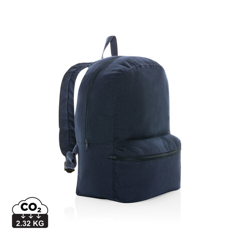 Impact Aware™ 285g/m² rCanvas-Rucksack, ungefärbt navy blau bedrucken, Art.-Nr. P762.985 Impact Aware™ 285g/m² rCanvas-Rucksack, ungefärbt navy blau bedrucken, Art.-Nr. P762.985