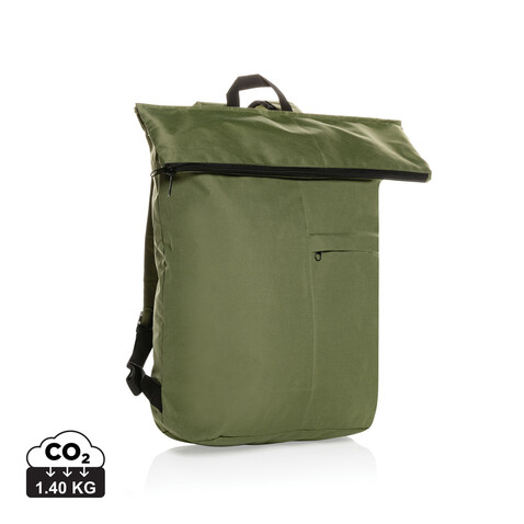 Dillon AWARE™ RPET faltbarer Lightweight-Rucksack grün bedrucken, Art.-Nr. P763.177 Dillon AWARE™ RPET faltbarer Lightweight-Rucksack grün bedrucken, Art.-Nr. P763.177