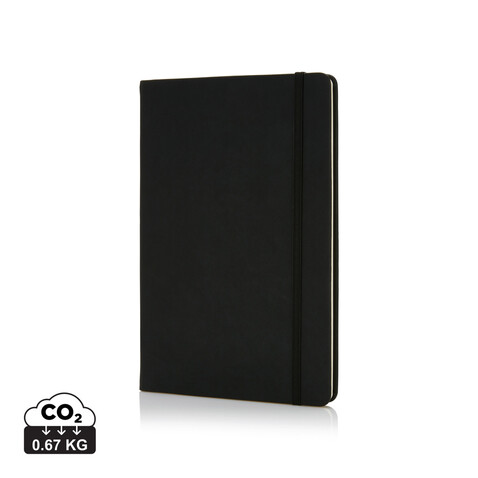 Deluxe Hardcover PU A5 Notizbuch schwarz bedrucken, Art.-Nr. P773.421 Deluxe Hardcover PU A5 Notizbuch schwarz bedrucken, Art.-Nr. P773.421
