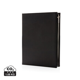 Swiss Peak A5 Notizbuch mit Zipper-Tasche schwarz bedrucken, Art.-Nr. P774.141