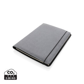 A4 Portfolio aus PU grau bedrucken, Art.-Nr. P774.192