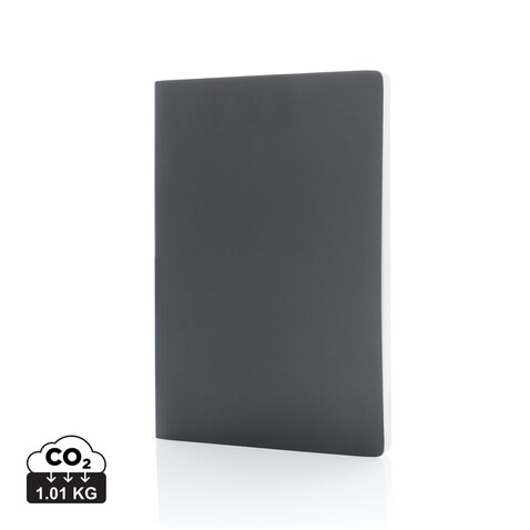 Impact Softcover A5 Notizbuch mit Steinpapier anthrazit bedrucken, Art.-Nr. P774.212