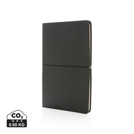 Modern Deluxe Softcover A5 Notizbuch schwarz bedrucken, Art.-Nr. P774.221