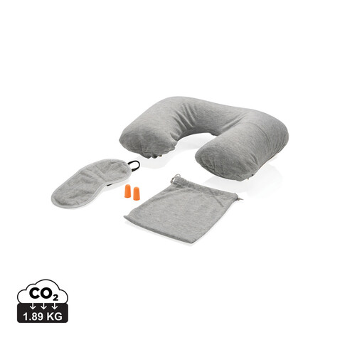 Komfort Reise-Set grau bedrucken, Art.-Nr. P786.002