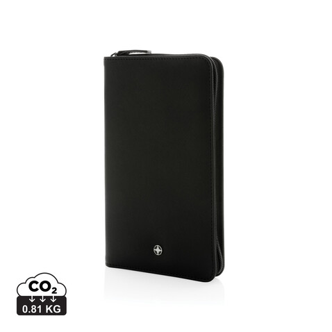 Swiss Peak Heritage RCS rPU RFID Travel Wallet schwarz bedrucken, Art.-Nr. P820.341
