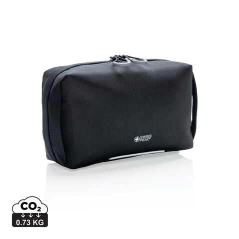 Swiss Peak AWARE™ Tech-Pouch PVC free schwarz bedrucken, Art.-Nr. P820.391