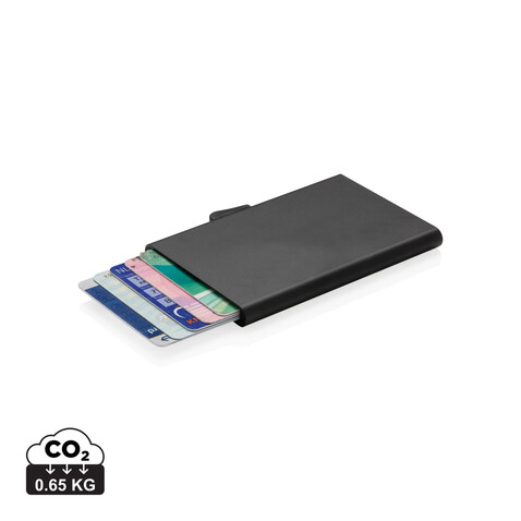 C-Secure Aluminium RFID Kartenhalter schwarz bedrucken, Art.-Nr. P820.491